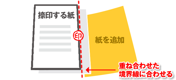 押印する用紙の高さを合わせ、捺印マットを使用する