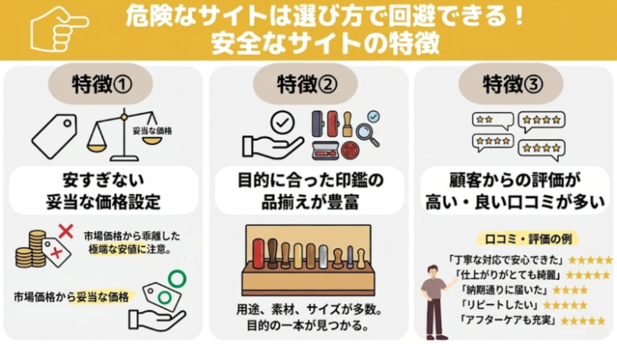 印鑑通販サイト選び方